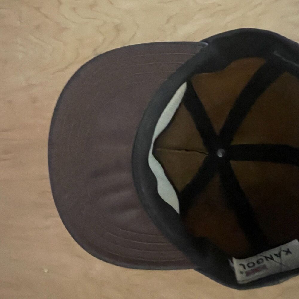 Kangol Vintage Brown Leather Strapback Dad Hat Cap Men’s Made in USA - Picture 8 of 9